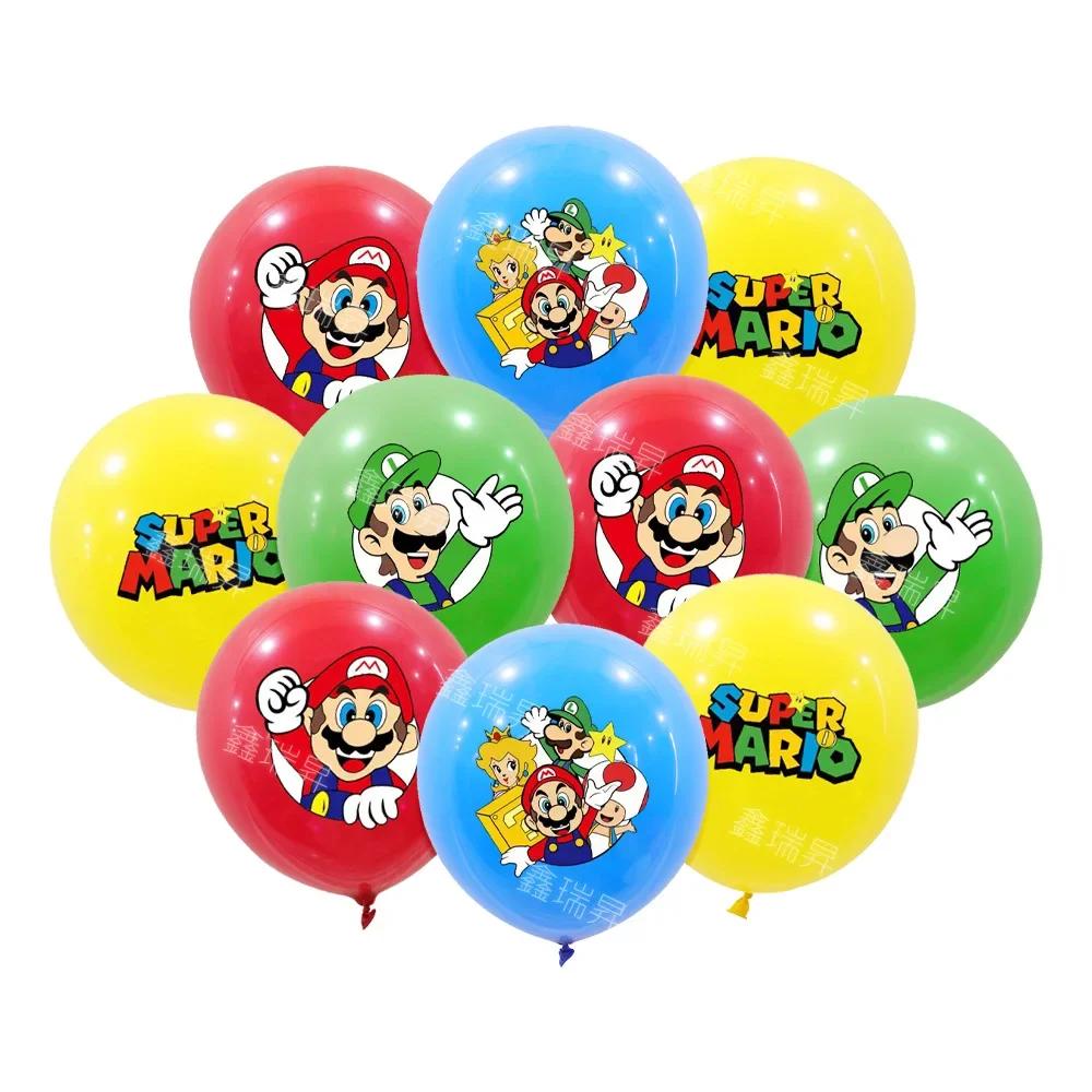Ensemble de ballons Mario Bros, 10 pièces, figurines de dessin animé Kawaii, fourniture de décoratio