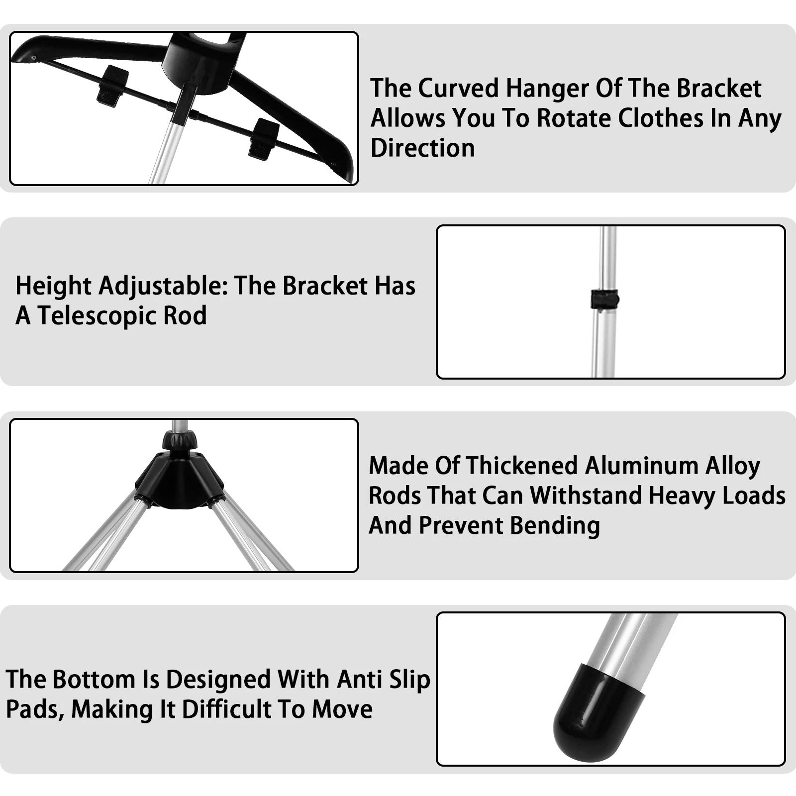 Support de vapeur télescopique pour vêtements, support de vapeur réglable en hauteur, cintre pliable