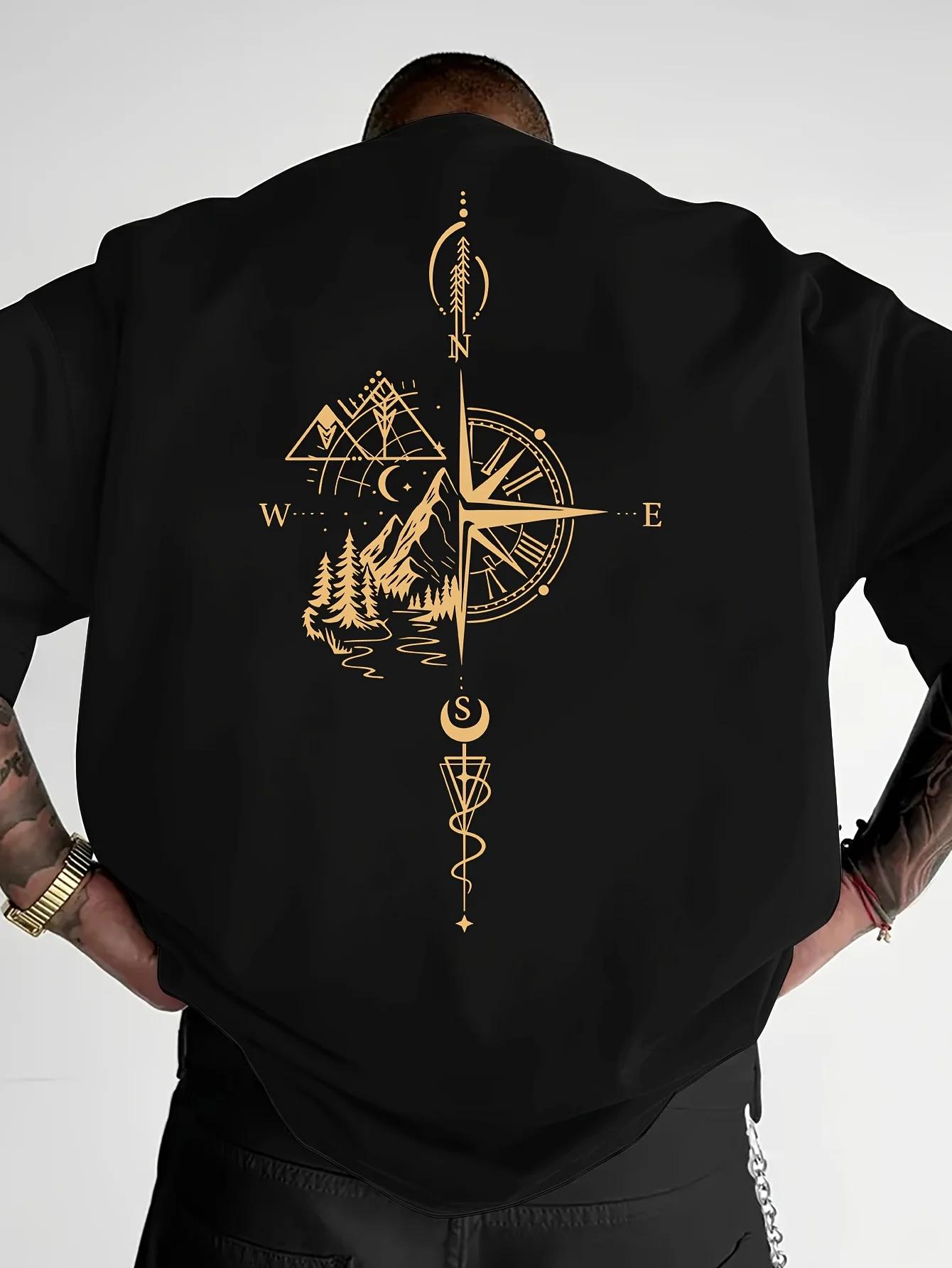 Nouveau T-shirt pour homme à motifs géométriques et en relief, style streetwear, idéal pour un usage
