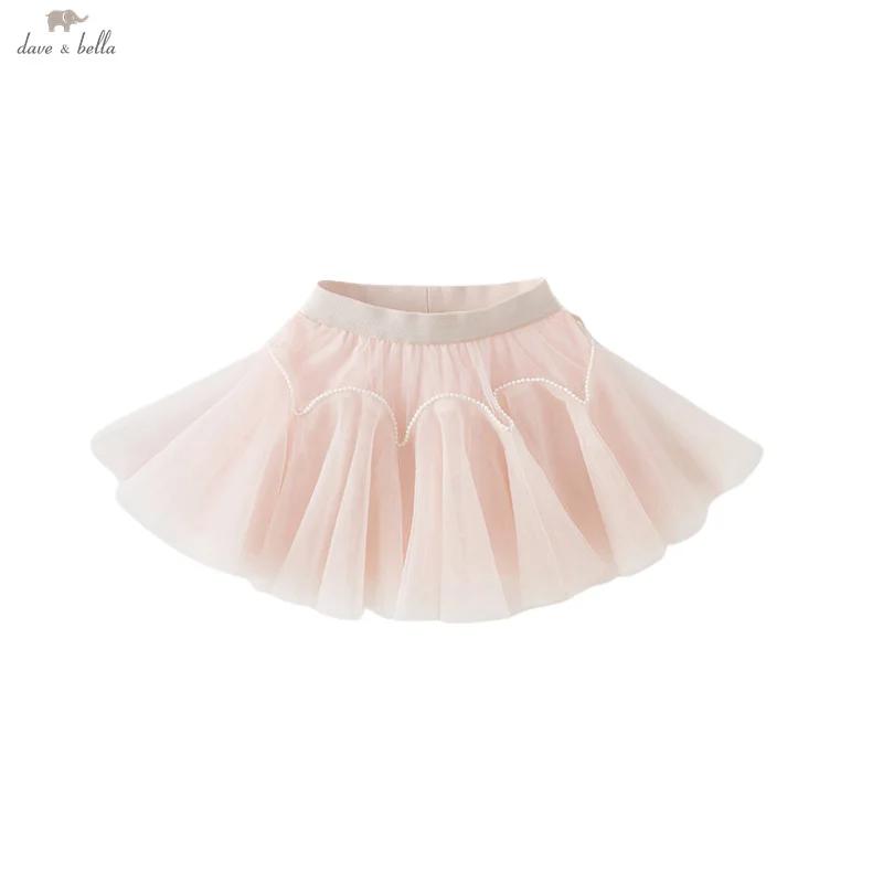 Dave Bella été enfants rose maille princesse jupe décontracté doux mignon fille robe de bal chic dou