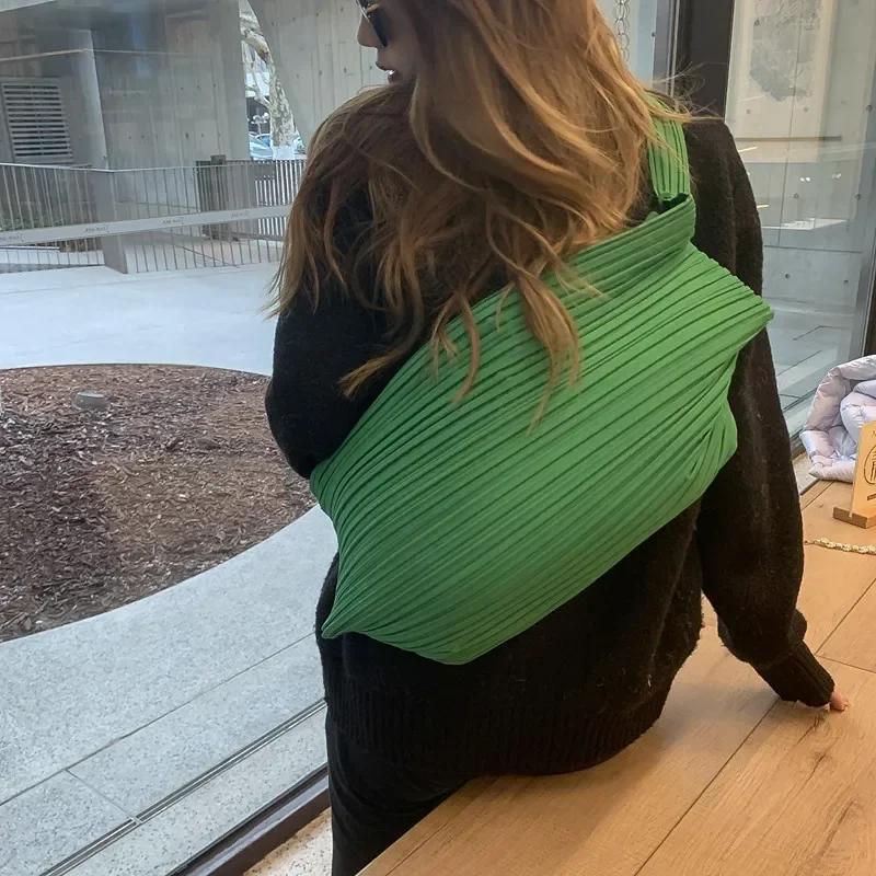 YUDX-Sac plissé de grande capacité pour femme, sac à bandoulière, rétro, simplicité, lancé, nouveau 