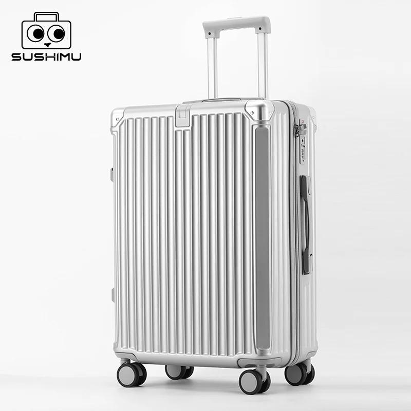 SUSHIMU valise valise de voyage hommes 20 24 26 bagage à main femmes PC cadre boîtier de chariot