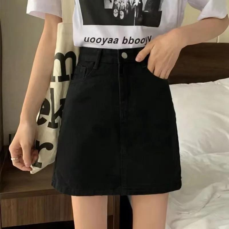Été Denim jupe courte pour femmes haute Wiast Sexy sac serré jupes de hanche dame coupe ajustée Y2K 