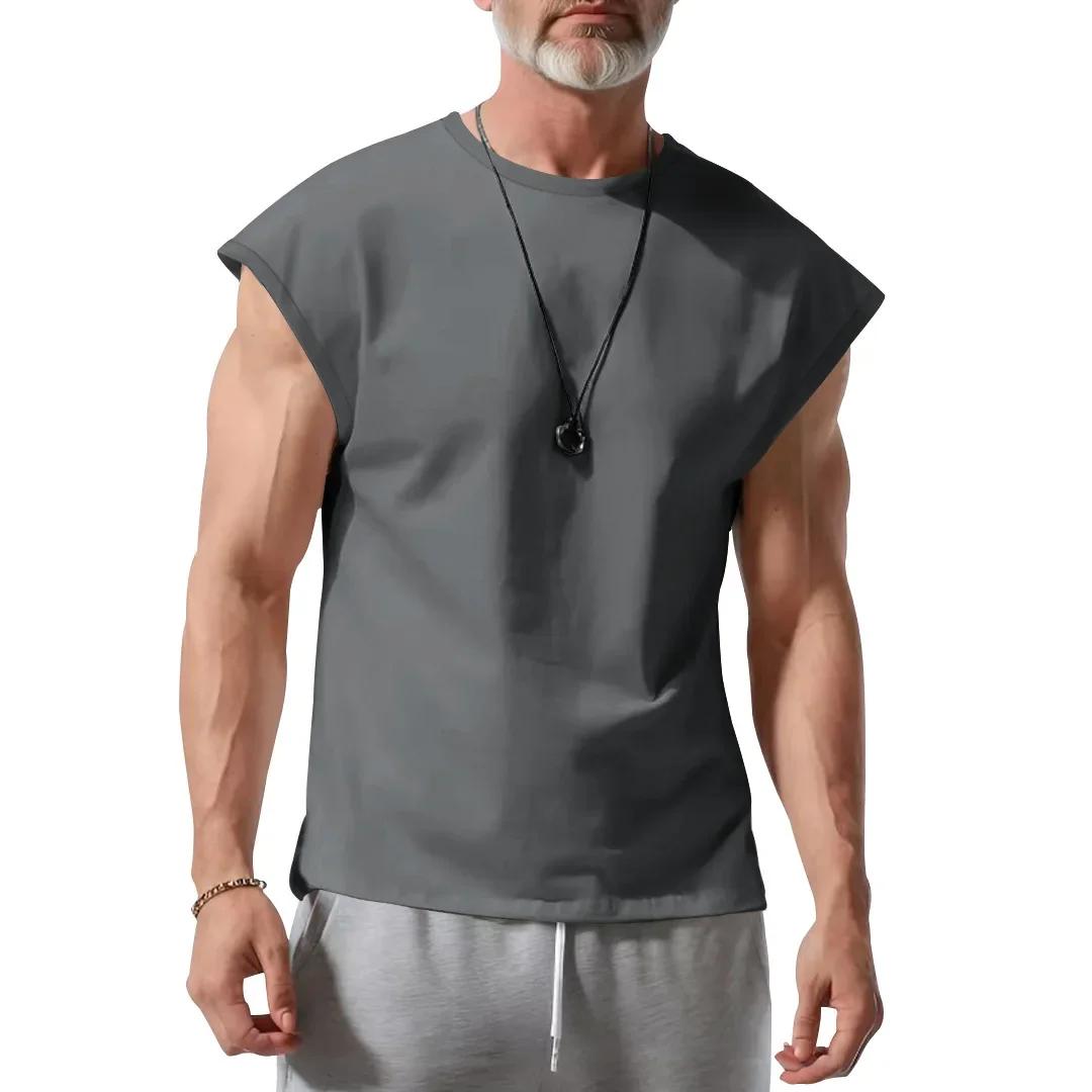 Amazon transfrontalier vêtements pour hommes été nouveau t-shirt sans manches jeunesse décontracté a