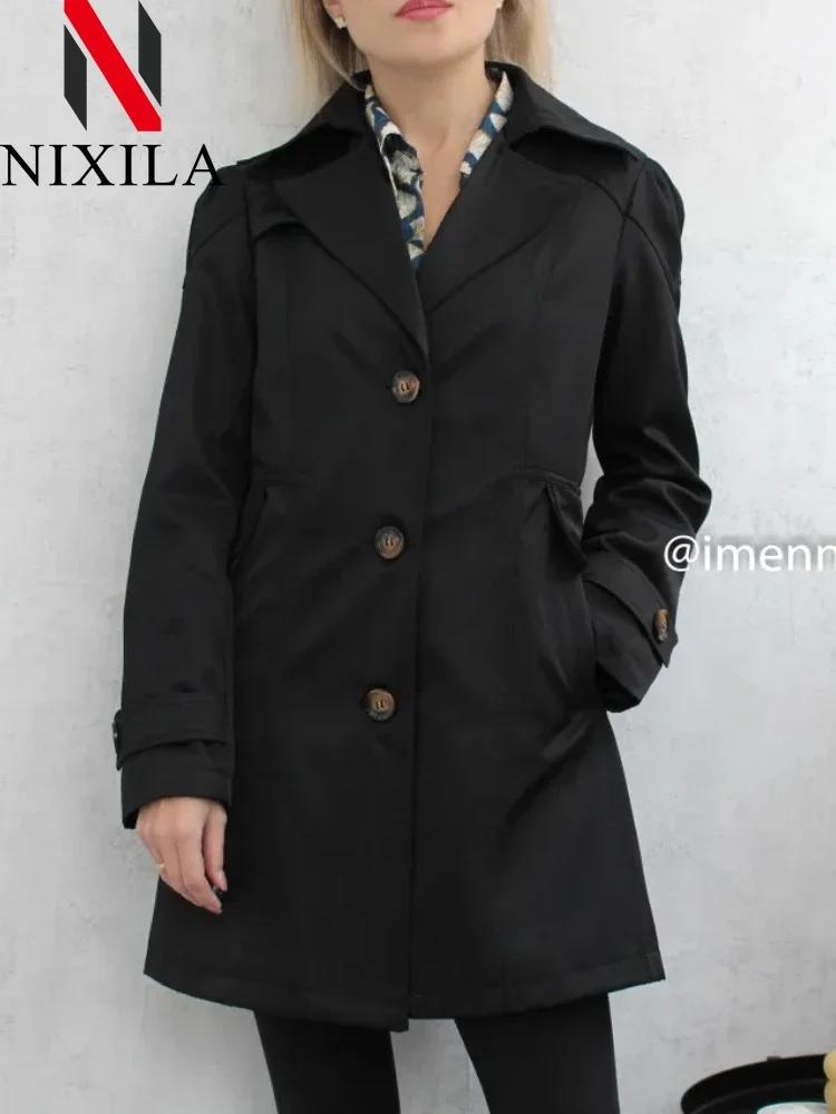 Printemps automne coupe-vent décontracté Version du Long coupe-vent haut mode coréenne dames manteau