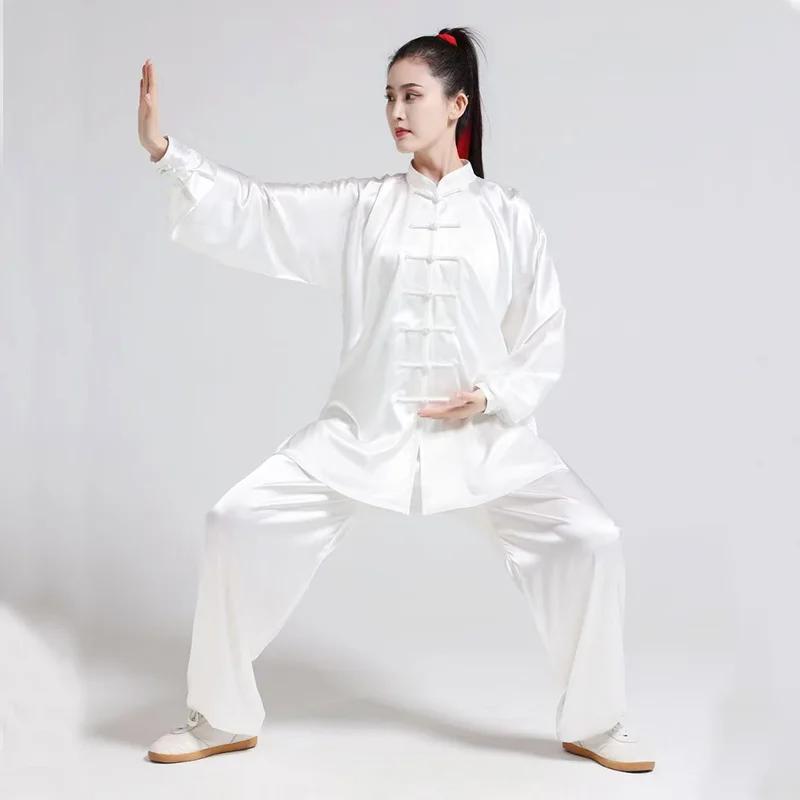 Uniforme d'arts martiaux de style chinois, injYaga Tai, chapelle imbibée de satin, col montant, Kung