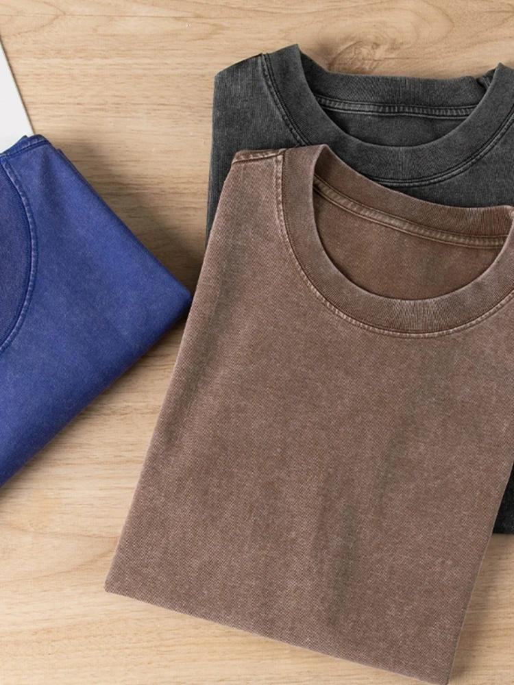 Hommes femmes lavé Vintage T-Shirts rue Hip Hop rétro Punk t-shirt Harajuku décontracté coton à manc