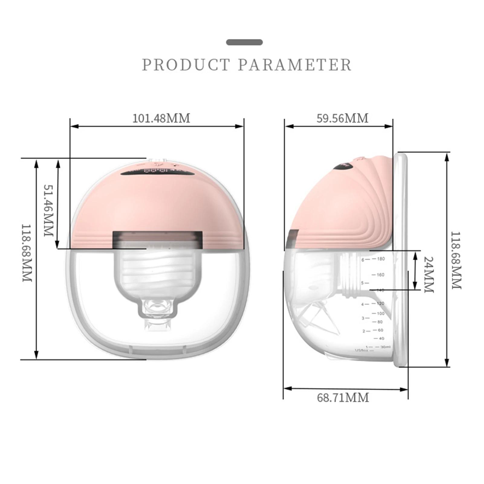 Tire-lait électrique portable mains libres silencieux sans BPA pour allaitement maternel pratique