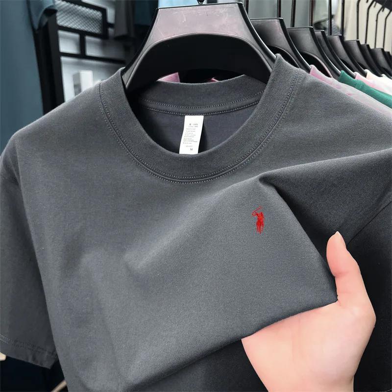 T-shirt homme 100% coton à col rond et manches courtes, très populaire, marque de luxe, article d'ét