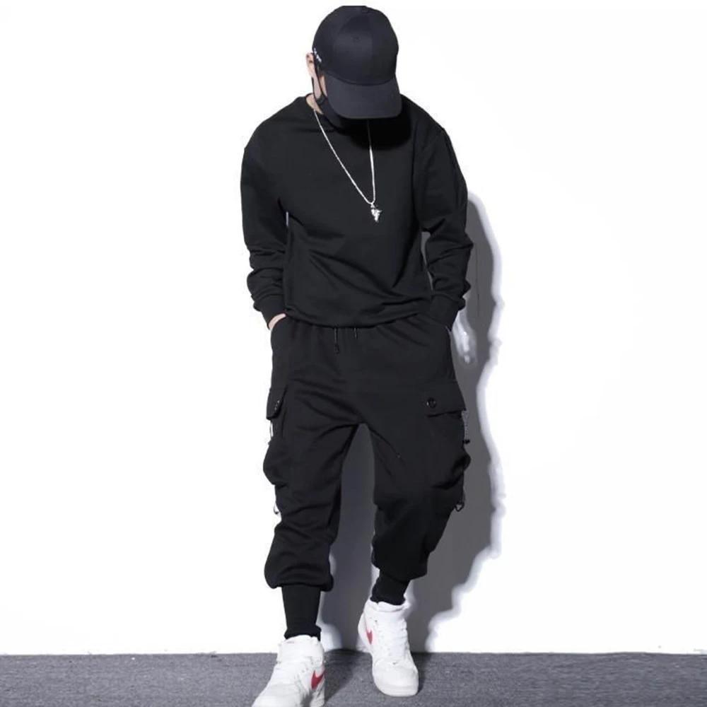 Sarouel ample hommes Cargo pantalon Hip Hop extérieur décontracté cheville longueur pantalon mode St