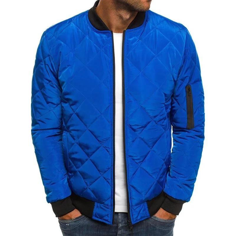 Veste d'hiver légère pressée en maille pour homme, col de Baseball, Vintage, vol décontracté, manche