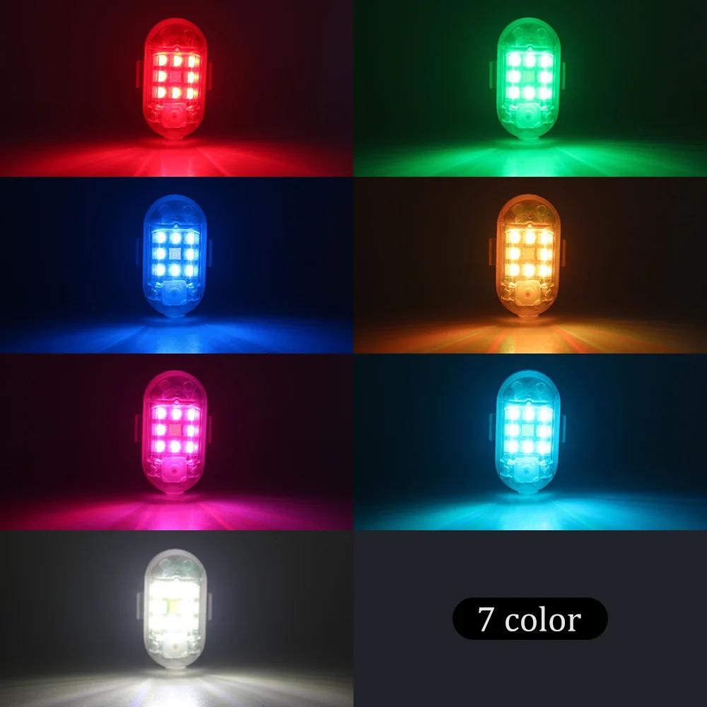 Lumière Stroboscopique LED avec Télécommande Sans Fil pour Voiture, Moto, Vélo, Drone, Scooter, Anti
