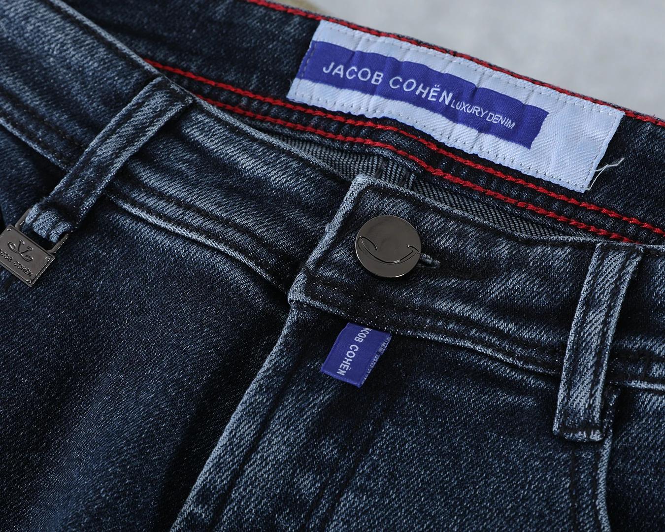 OECHSLI jean épais coton hommes 2025 automne hiver nouvelle broderie chaud haute qualité mode droite