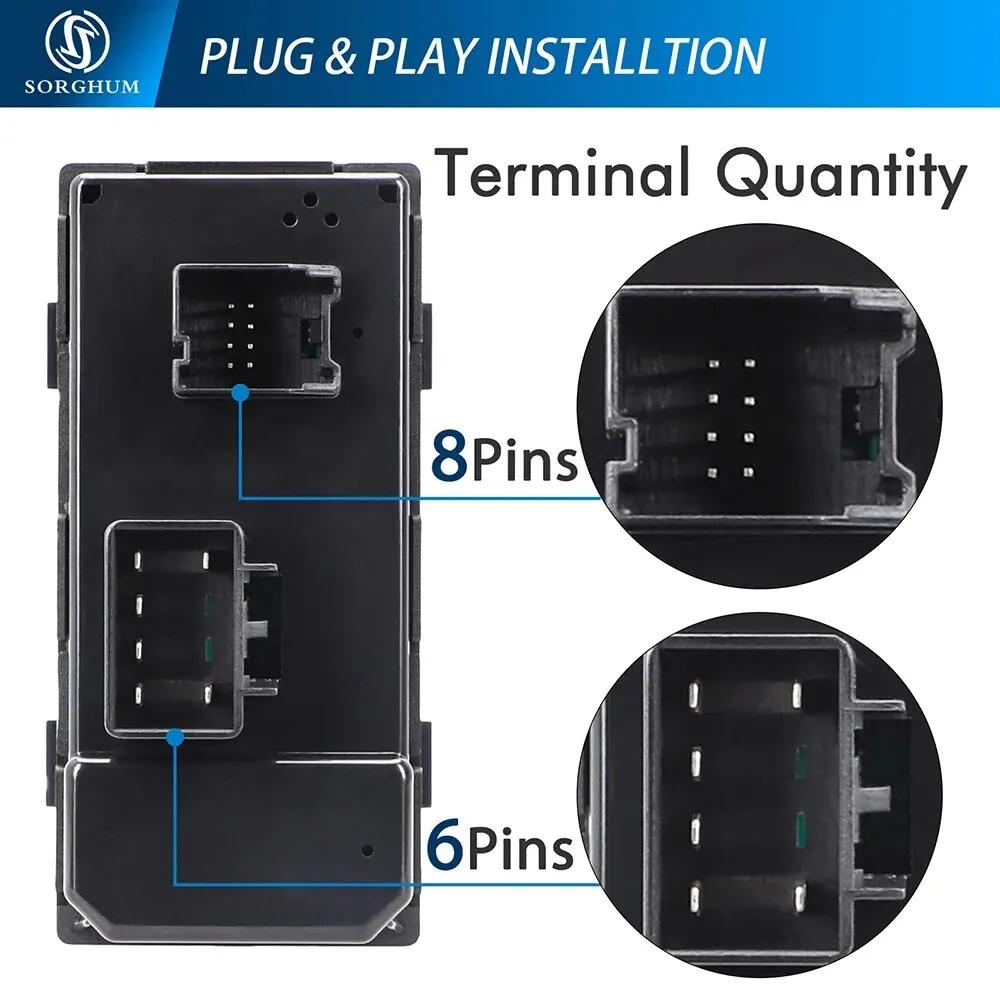 Interrupteur de vitre électrique avant gauche, pour Chevy Silverado GMC Sierra Traverse HHR Yukon Bu
