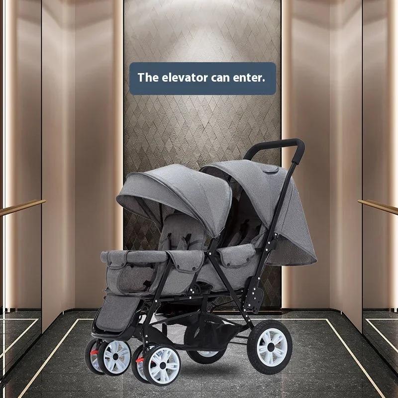 Coussinets jumeaux enfants sièges avant arrière - Chariot pliable double vente en gros STOCK ue