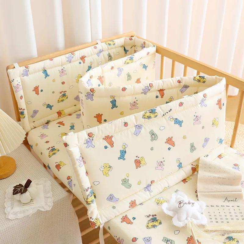 Pare-chocs de berceau doux et pur pour lit de bébé, bandes Anti-Collision pour lit de bébé, couvertu