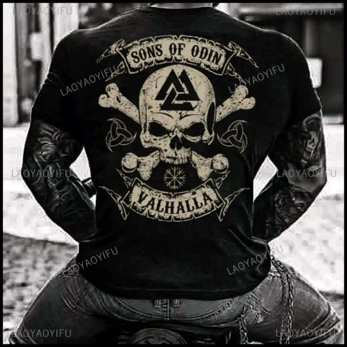T-shirt col rond doux et respirant pour hommes, motif imprimé crâne américain, adapté aux loisirs de