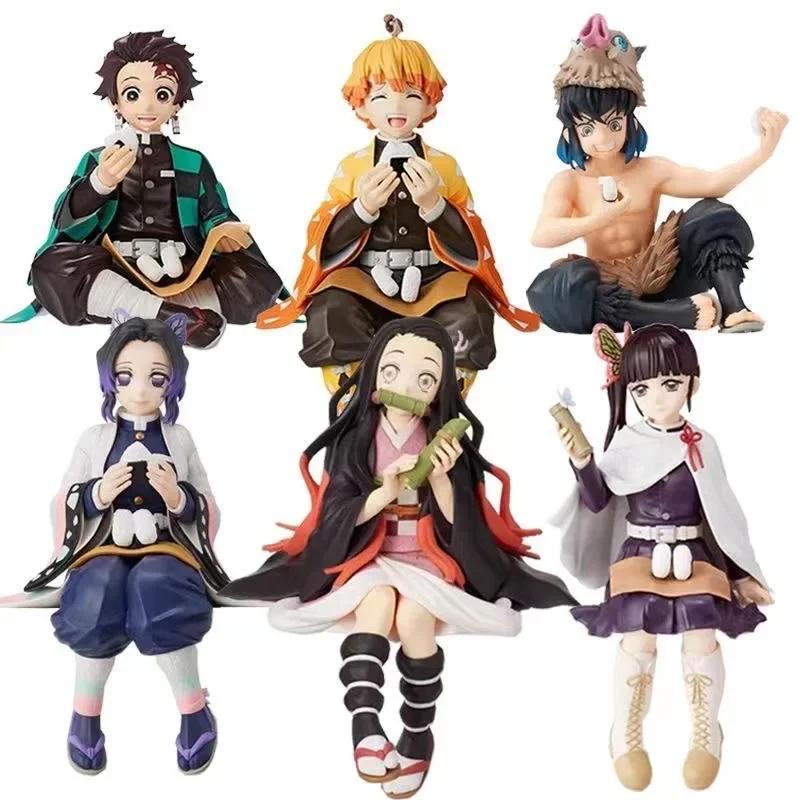 Figurines d'action Demon Slayer, Tanjirou Tomioka GiyuuZenitsu Kochou Nezuko, poupée de collection, 
