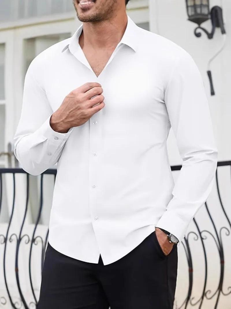 Chemises sans couture à haute élasticité pour hommes, chemise de sport musculaire à manches longues,