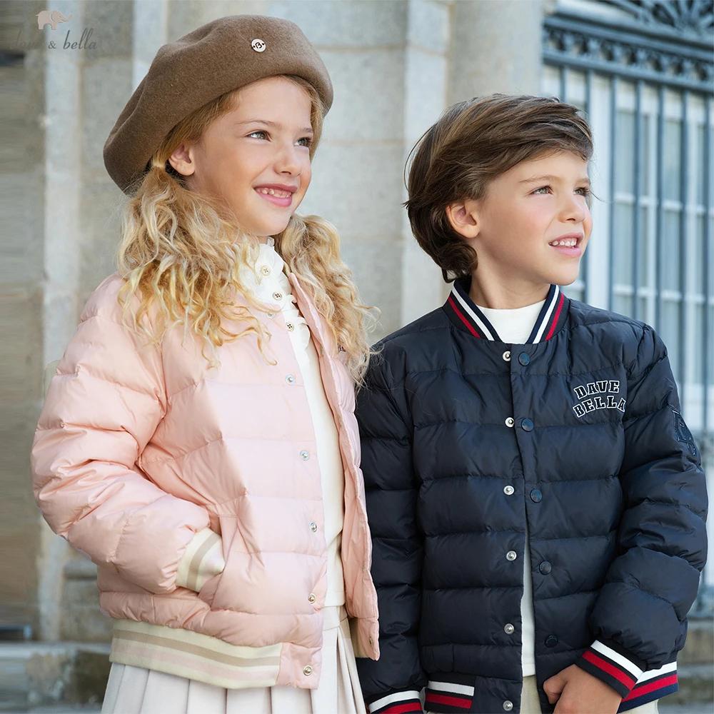 Dave Bella garçons filles blanc vers le bas Parka veste enfants hiver chaud Baseball vers le bas man