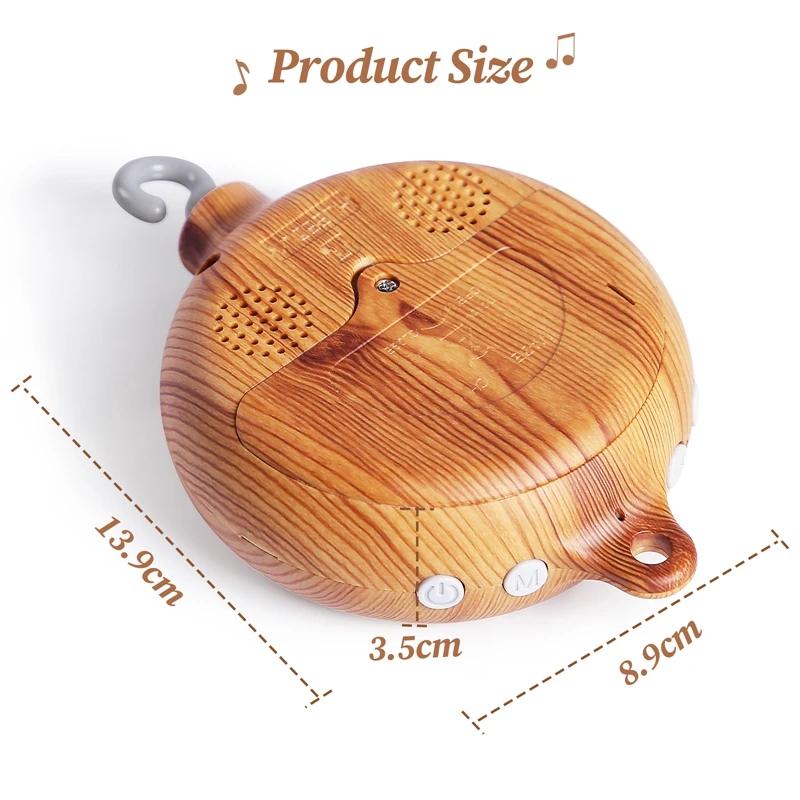 Boîte à musique rotative pour nouveau-nés, berceau pour bébé de 0 à 12 mois, hochet suspendu couleur