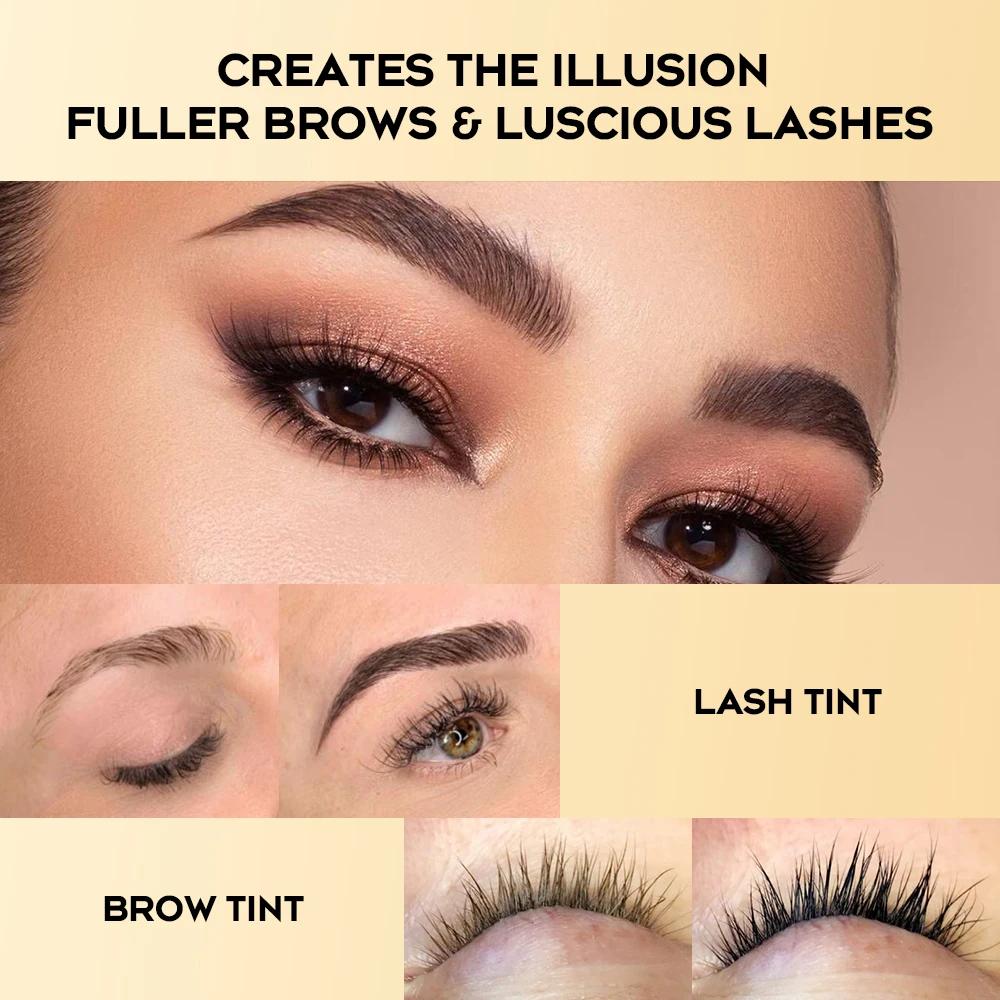 Gollee classique noir naturel cils et sourcils colorant ensemble durable imperméable cils rapide tei