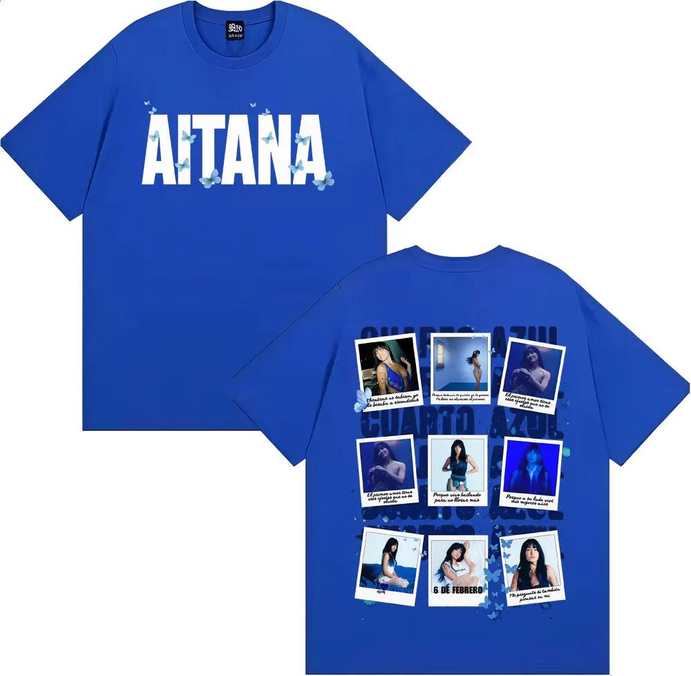 Chanteur Aitana Cuarto Azul Album 2025 couverture graphique T-shirts hommes femmes Harajuku esthétiq