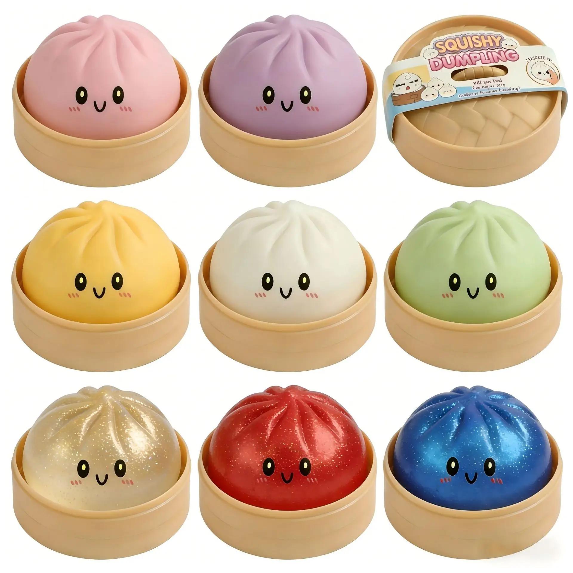 Jouet géant Squishies en forme de boulette, boulette scintillante à remontée lente, jouet anti-stres