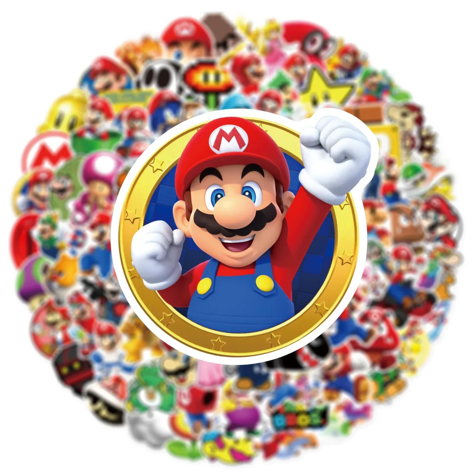 Autocollants de jeu Super Mario, 100/300 pièces, pour ordinateur portable, Skateboard, réfrigérateur