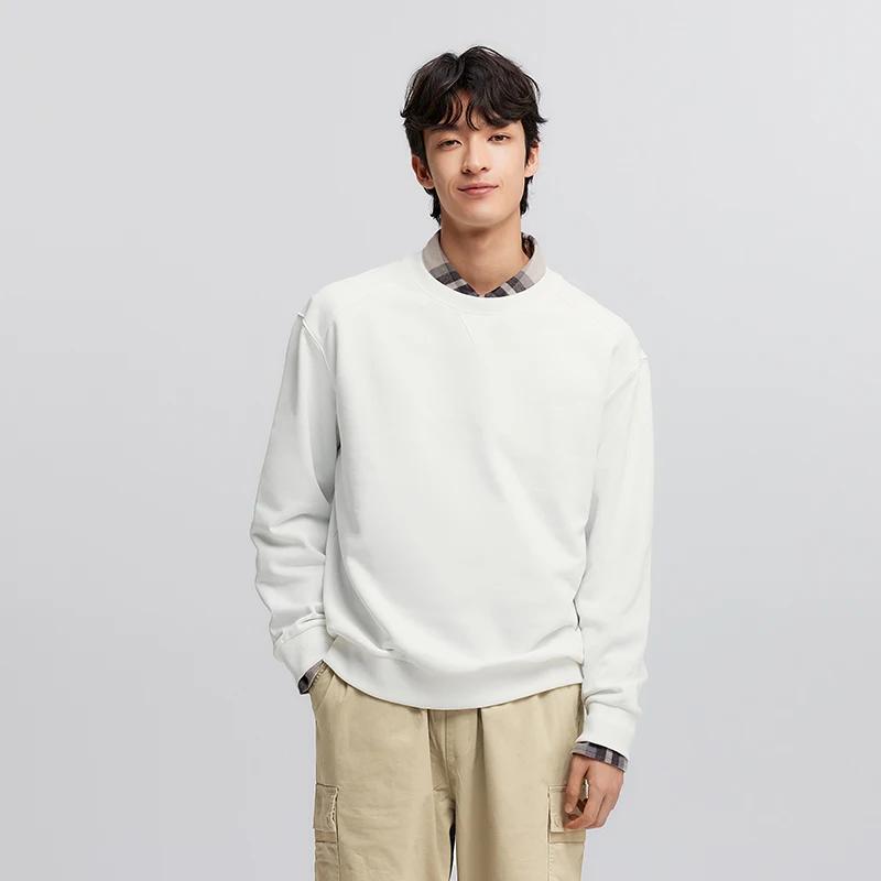 SEMIR-Pull à Manches sulfet Col Rond pour Homme, Vêtement Simple et Polyvalent, Décontracté, Couleur