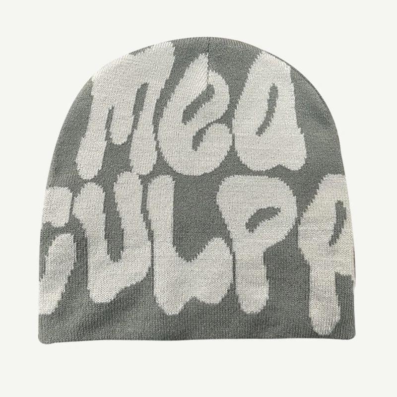 Mea Culpa tricot bonnets chapeau pour femmes hommes Couple Y2K quel est à la mode Bonnet Kpop laine 