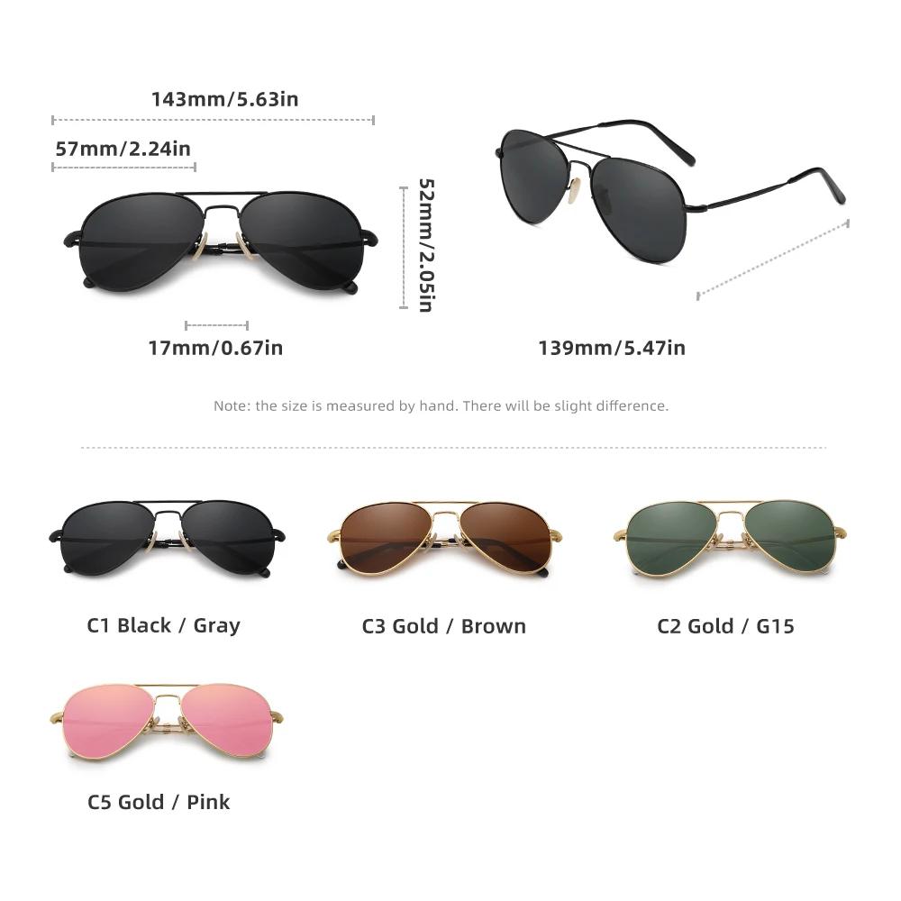 Lunettes De soleil polarisées pilote De mode pour hommes femmes conduite lunettes De soleil en métal