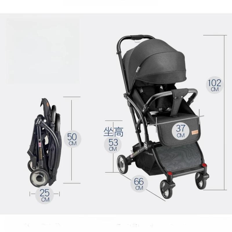 Nouveau-né Double bébé poussette léger pliable détachable assis et couché haute vue bébé Double pous