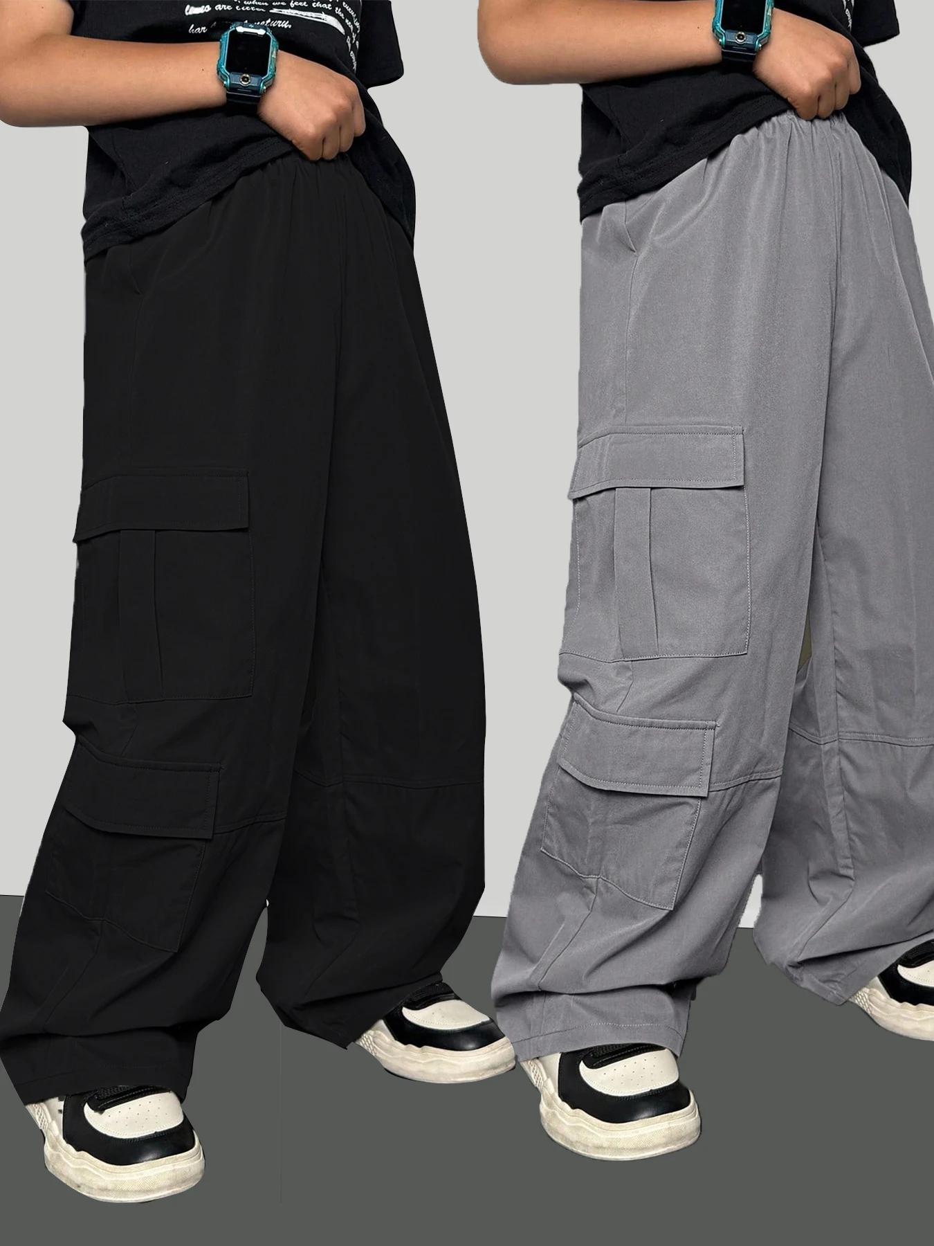 Pantalons pour garçons, salopettes, style multi-poches, taille grande et moyenne pour enfants, adapt