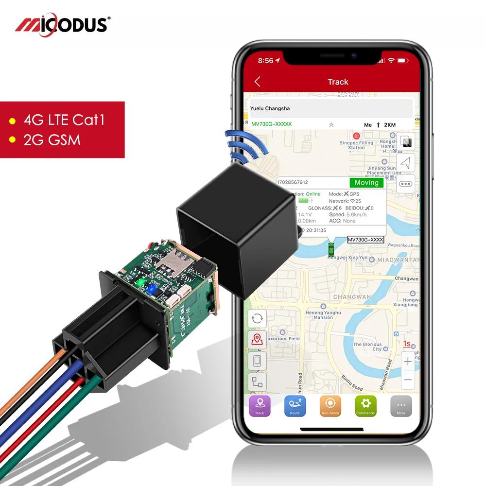 MiCODUS 4G GPS Tracker dispositif de suivi de voiture MV730G relais GPS moto coupure carburant 9-95V