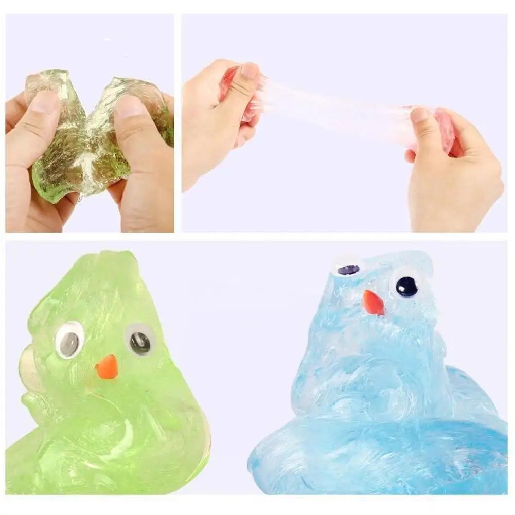 Jouets de décompression liquides non-newtoniens colorés, pâte à modeler transparente et élastique, n