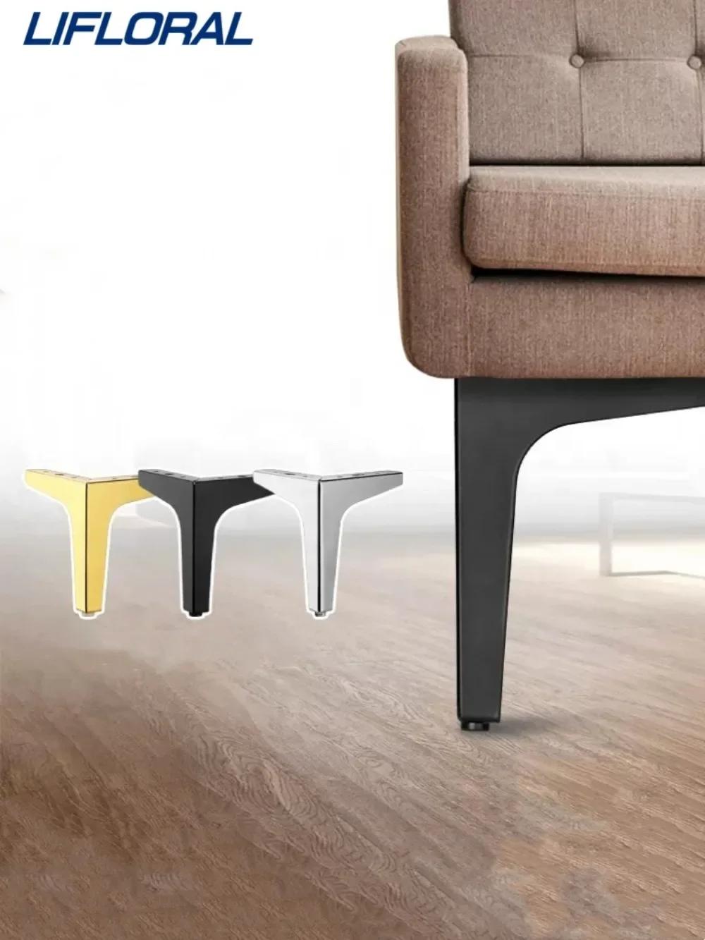 4 pièces pieds de meubles en métal noir or argent pour pieds de Table basse canapé chaise armoire de