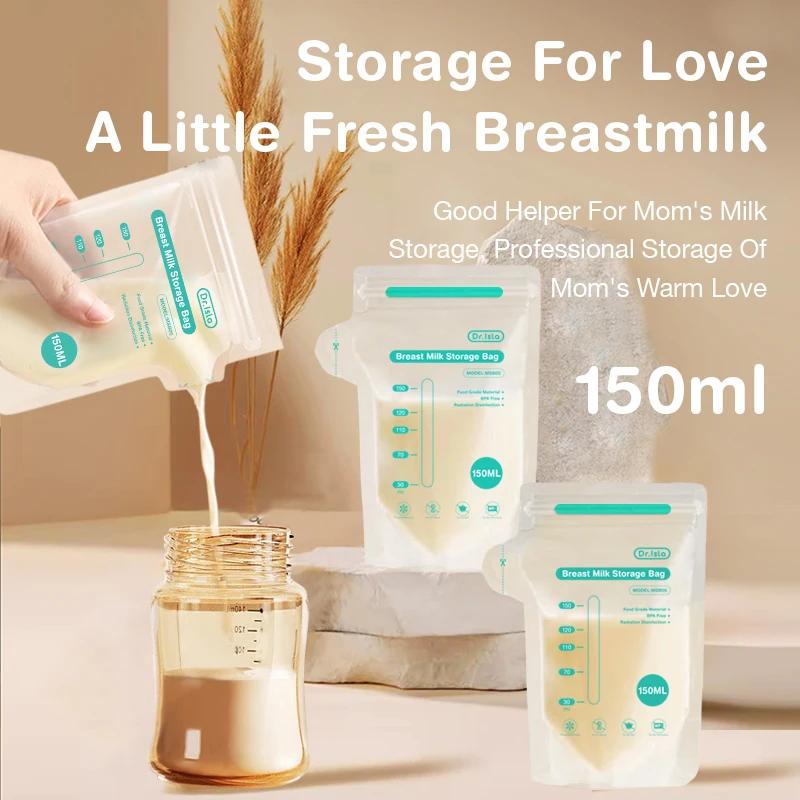 Sacs de stockage lait maternel jetables 150ML MAMIJOY 100 pièces sans BPA pour congélation sécurisée