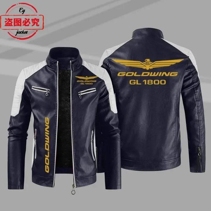 Gold Wing 1800 moto LOGO lavé veste en cuir pu hommes coupe-vent automne et hiver printemps et autom