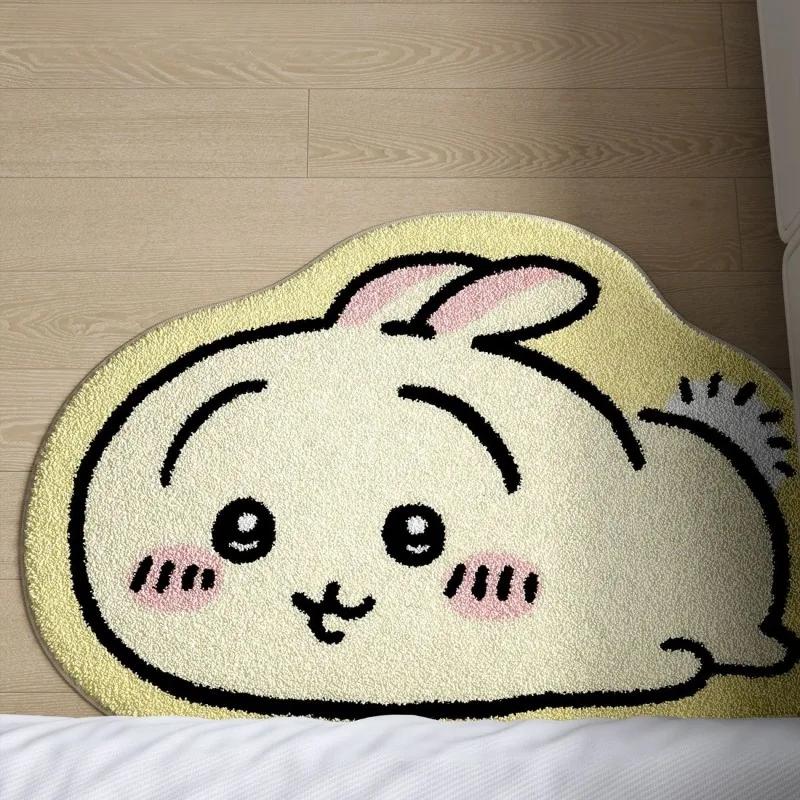 Chiikawa – tapis de sol antidérapant en peluche, dessin animé Hachiware Usagi, pour salle de bain, c
