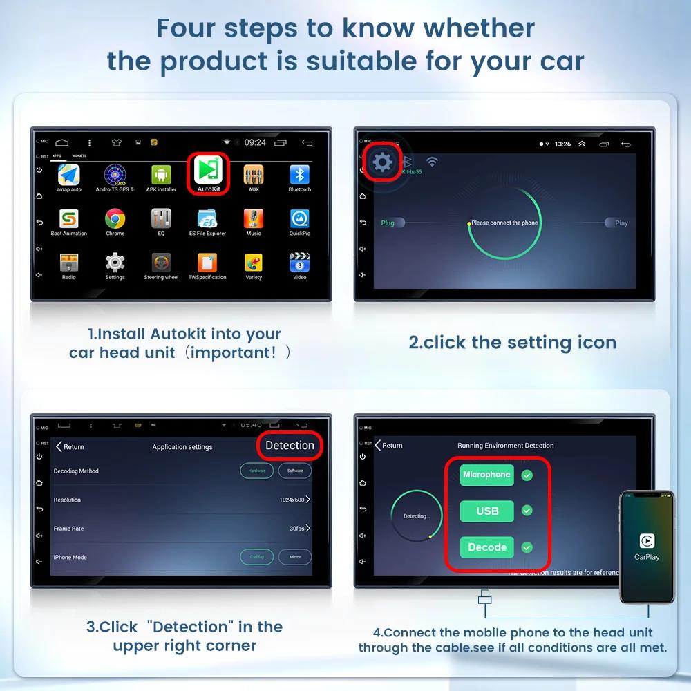 Carlinkit CCPA sans fil Android Auto adaptateur CarPlay sans fil miroir d'écran pour modifier le sys