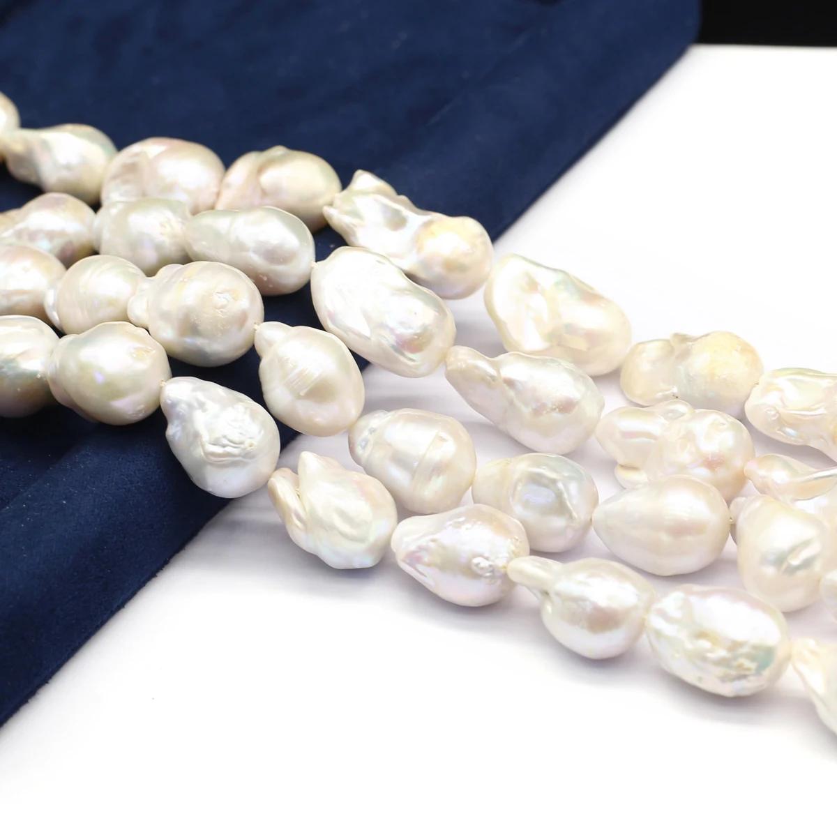 Perle d'Eau Douce Blanche Naturelle, de Forme Irrégulière Baroque, Accessoires pour Fabrication de B