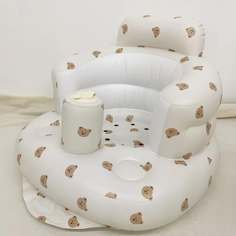 Canapé gonflable pour bébé, chaises de bain portables bouffantes pour enfants, siège multifonctionne