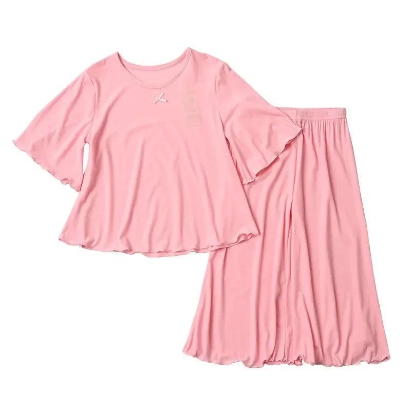 Ensembles d'été pour filles, ensemble fin à manches courtes pour enfants, vêtements de maison pour f