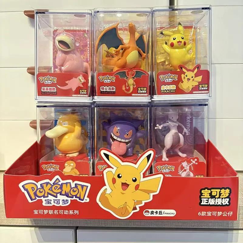 Authentique Pok é mon CHARIZARD GENGAR fait à la main Pikachu PSYDUCK MEWTWO dessin animé poupée orn