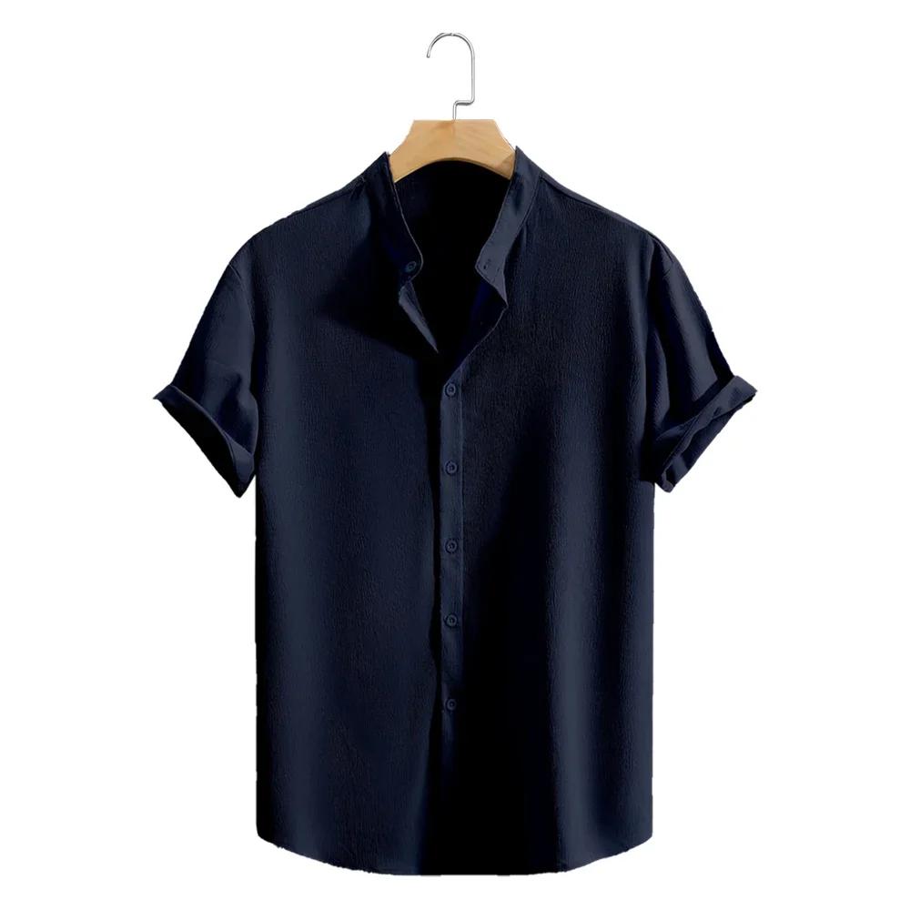 Chemises de plage décontractées à manches courtes pour jeunes, couleur unie, ample, décontractée, re