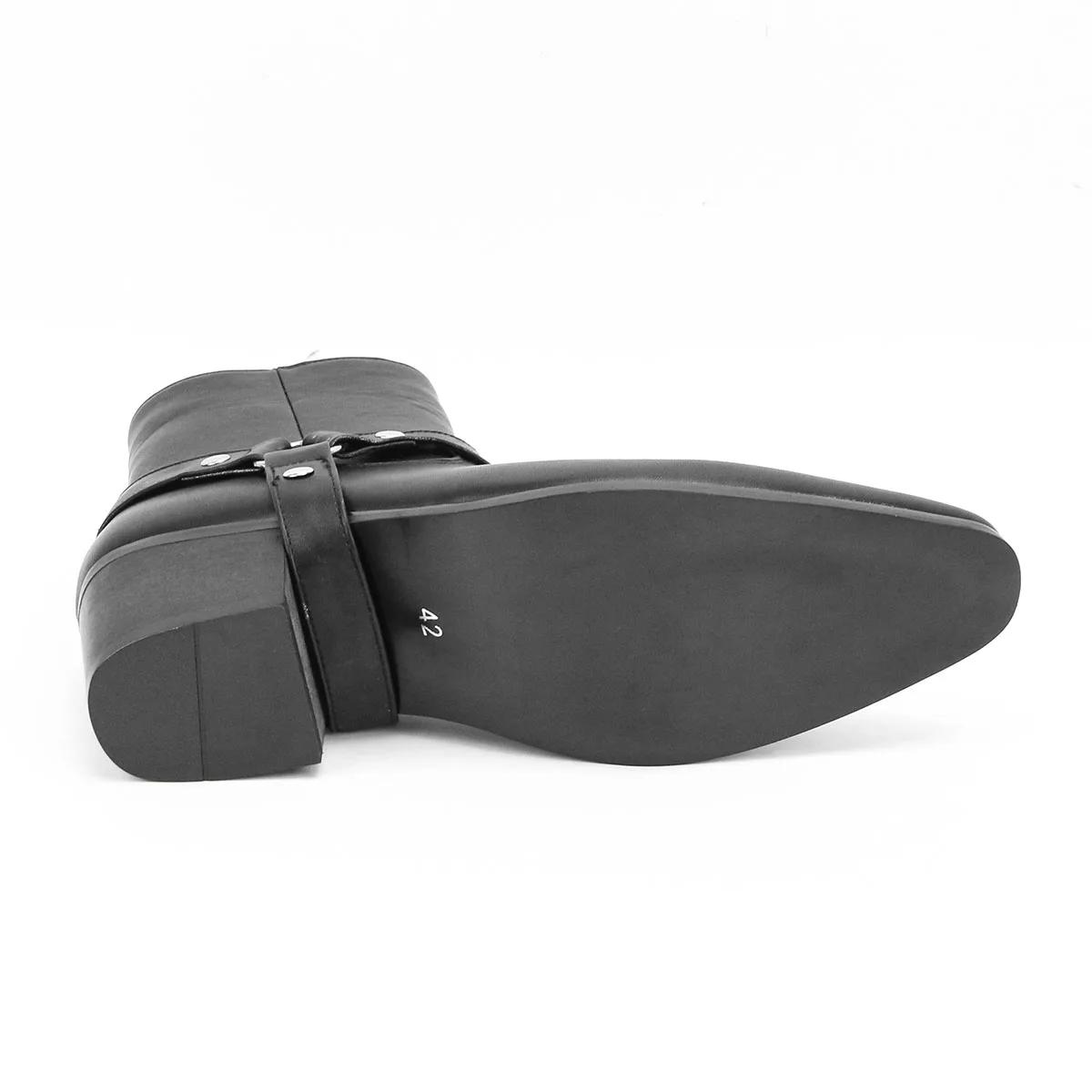 Bottes Chelsea à talons hauts pour hommes, double élastique