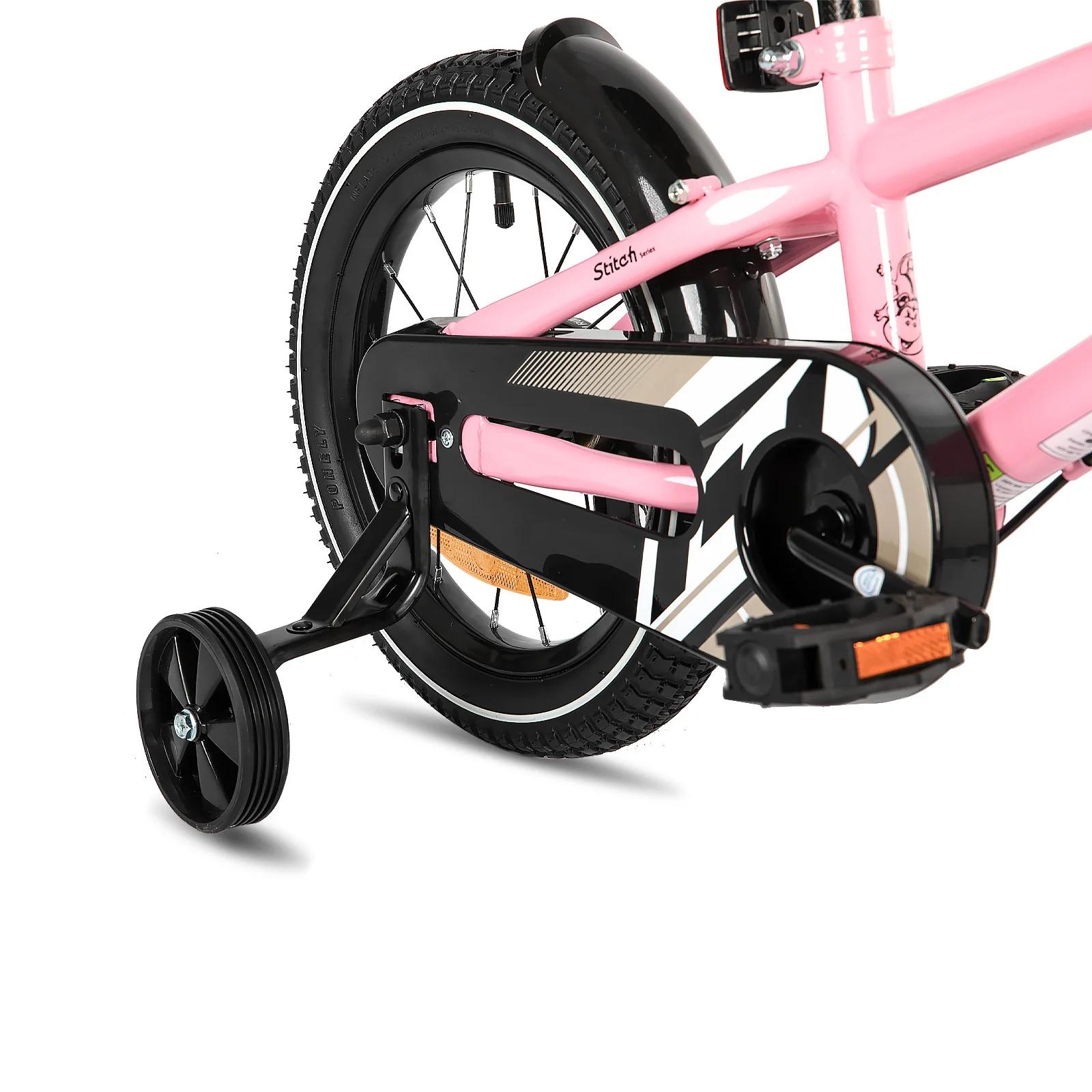 STITCH Kinderfahrrad Dokument 3-9 Jahre Mädchen & Jungen, 14/16/18 Zoll Kinderfahrrad mit Stabilisat