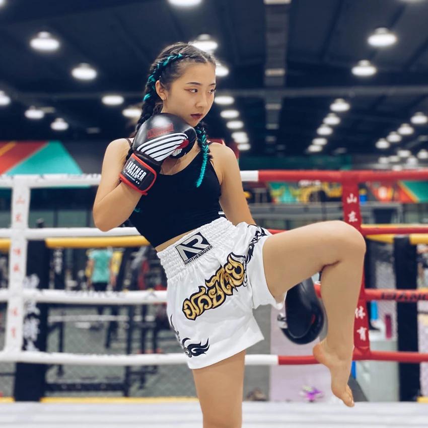 ANOTHERBOXER Short Muay Thai, vêtements de combat MMA brodés pour hommes, femmes, enfants, pantalons