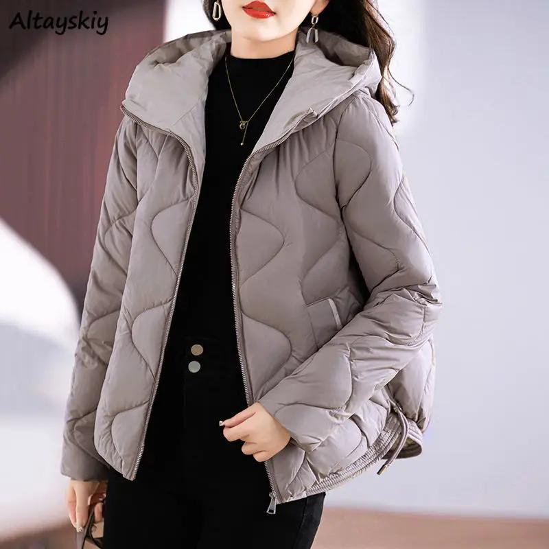 Parkas à capuche pour femmes, Streetwear chaud, Vêtements d'extérieur décontractés pour femmes, Mode